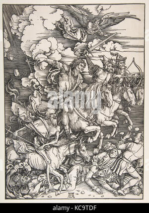 Die vier Reiter, die aus der Apokalypse, Albrecht Dürer, 1498 Stockfoto