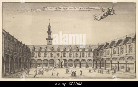 Byrsa Londinensis vulgo der Royal Exchange (Royal Exchange, London), Wenzel Hollar, Ca. 1647 Stockfoto