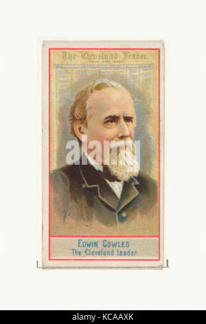 Edwin Cowles, der Cleveland Führer, von der Amerikanischen Redakteure Serie (N1) bei Allen&Ginter Zigaretten Marken, 1887 Stockfoto