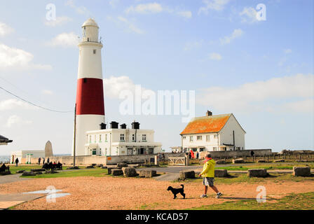 Isle of Portland, Großbritannien. 3. Okt 2017. UK Wetter. Es gibt Pools des stehenden Wassers bei Sunny Portland Bill, nach schweren nächtlichen Regen Credit: stuart Hartmut Ost/Alamy leben Nachrichten Stockfoto