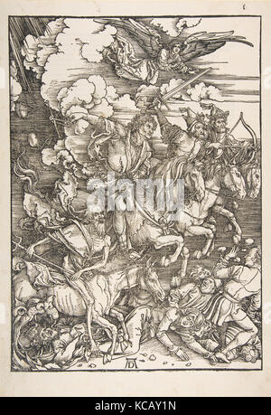 Die vier Reiter, die aus der Apokalypse, lateinischen Ausgabe, 1511, Albrecht Dürer, Ca. 1511 Stockfoto