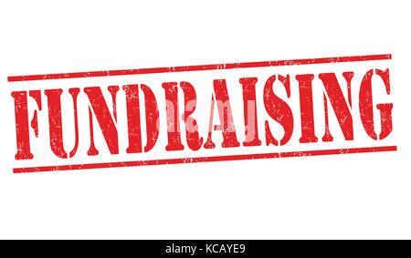 Fundraising grunge Stempelabdruck auf weißem Hintergrund, Vector Illustration Stock Vektor