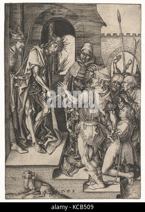 Ecce Homo, 15. Jahrhundert, Gravur, Drucke, Martin Schongauer (Deutsch, Colmar Ca. 1435/50 - 1491 Breisach Stockfoto