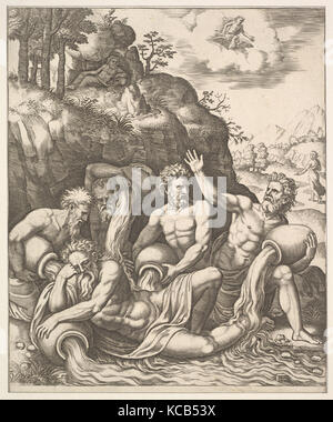 Fluss Götter trostreiche Peneus für den Verlust seiner Tochter, Daphne von "Die Geschichte von Apollo und Daphne', Meister der Sterben, 1530 Stockfoto