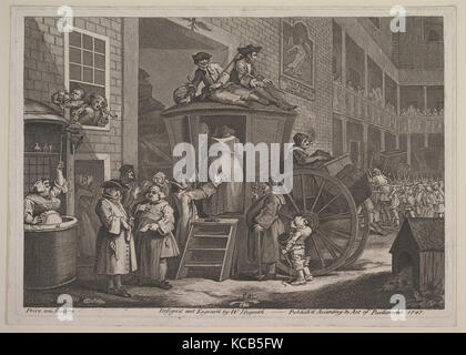 Die Stage Coach oder Country Inn Hof, William Hogarth, Juni 1747 Stockfoto