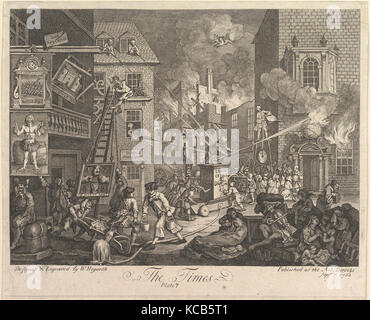 Die Zeiten, Platte 1, William Hogarth, 7. September 1762 Stockfoto