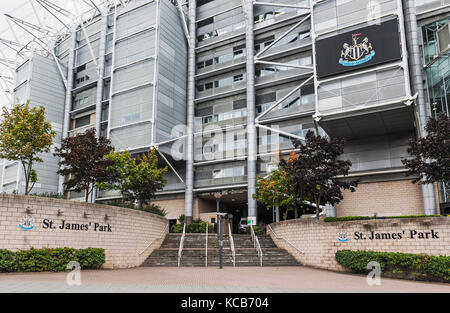 St. James' Park, Heimat von Newcastle United Football Club. Stockfoto