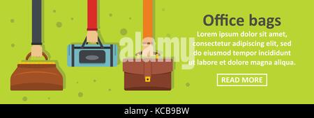 Büro Taschen banner horizontale Konzept Stock Vektor
