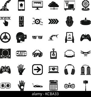 Game over Sie Symbole, einfachen Stil Stock Vektor