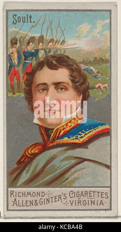 Nicolas Jean-de-Dieu Soult, aus dem großen Feldherren-Serie (N15) für Allen & Ginter Zigaretten Marken, 1888 Stockfoto