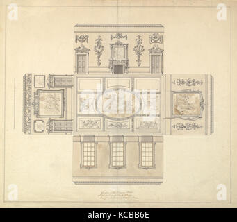 Design für den Speisesaal des Kirtlington Park, Oxfordshire, John Sanderson, 1747-48 Stockfoto