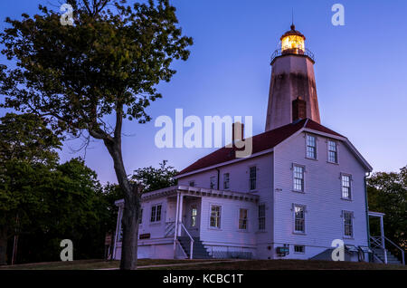 Die 250 Jahre alte Sandy Hook Lighthouse Stockfoto