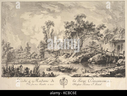 Landschaft, 1759, Radierung, Blatt (getrimmte): 10 1/16 x 14 5/16 in. (25,5 x 36,4 cm), Drucke, Jean Pierre Louis Laurent Hoüel Stockfoto