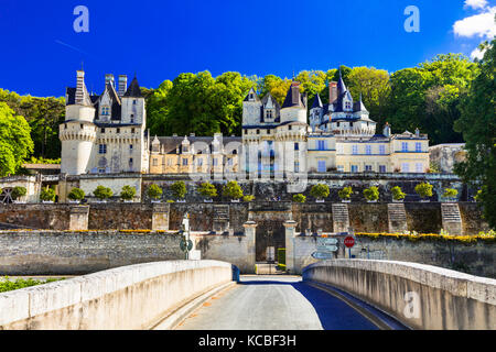 Herrlichen Chateau d'USSE', Loire Tal, Frankreich. Stockfoto