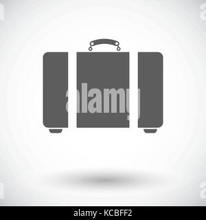 Koffer. Einzelnen flachen Symbol auf weißem Hintergrund. Vector Illustration. Stock Vektor