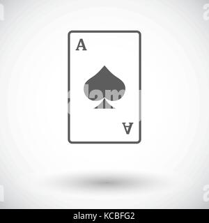 Play-Karte. Einzelne flache Symbol auf weißem Hintergrund. Vektor-Illustration. Stock Vektor