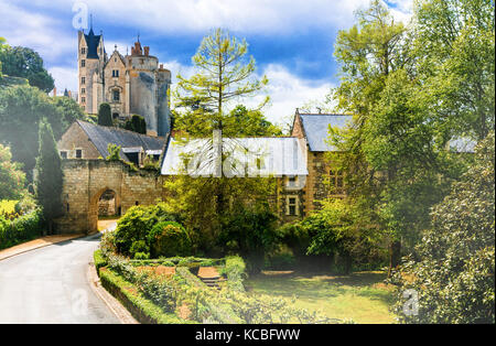 Herrliche schloss Montreuil-Bellay - Loiretal, Frankreich Stockfoto