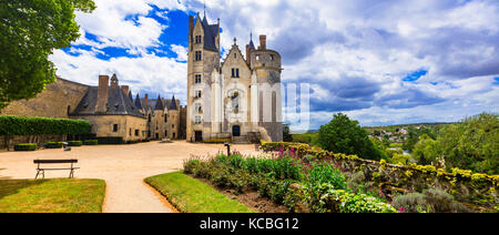 Herrliche schloss Montreuil-Bellay - Loiretal, Frankreich Stockfoto