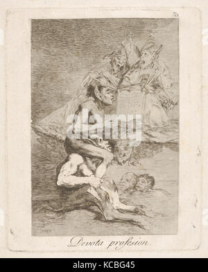 Platte 70 von 'Los Caprichos': Fromme Beruf (Devota profesion.), Goya, 1799 Stockfoto