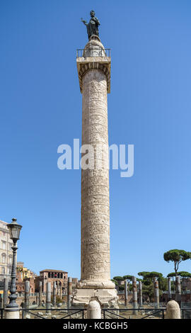 Trajanssäule, Rom, Italien Stockfoto