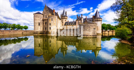 Große Schlösser der Loire Tal - Sully-sur-Loire Frankreich Stockfoto