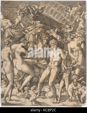 Zeichnungen und Drucke, Drucken, Venus und Mars mit Amor und die Drei Grazien, Giovanni Jacopo Caraglio, Rosso Fiorentino Stockfoto