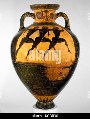 Terrakotta preis Panathenaic Amphora (jar), Ca. 560 - 550 v. Chr. Stockfoto