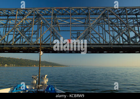 Alte Brücke Uljanowsk Stockfoto