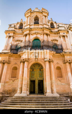 Kirche Chiesa di San Giovanni Evangelista, Barock, Scicli, UNESCO-Weltkulturerbe, Provinz Ragusa, Sizilien, Italien Stockfoto