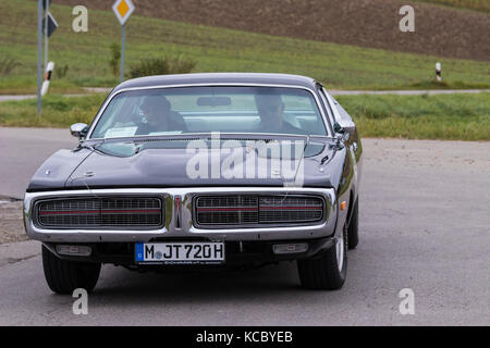 Augsburg, Deutschland - 1. Oktober 2017: Dodge Charger Oldtimer-Auto bei der Fuggerstadt Classic 2017 Oldtimer Rallye am 1. Oktober 2017 in Augsburg Stockfoto