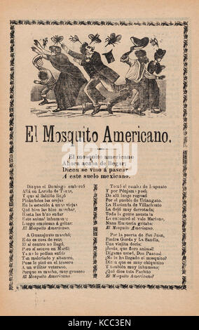 Prospekt über die amerikanische Moskito mit Vers kritische des US-Imperialismus, José Guadalupe Posada (Mexikanisch, 1851 - 1913 Stockfoto