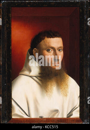 Porträt einer Kartäuser, 1446, Öl auf Holz, insgesamt 11 1/2 x 8 1/2 in. (29,2 x 21,6 cm); Oberfläche lackiert 11 1/2 x 7 3/8 Zoll Stockfoto