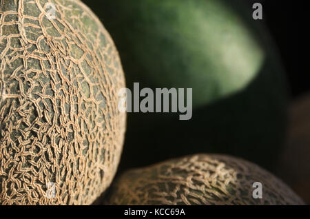 Cantaloupe Honig Süße Melone Bauern Markt Frisches Bio-Obst Gemüse Stockfoto