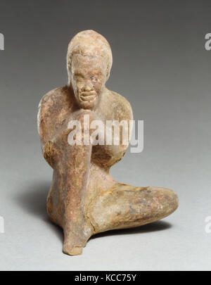 Terrakotta statuette einer sitzenden in Afrika (Äthiopien) Junge bekannt, 4.-3. Jahrhundert v. Chr. Stockfoto