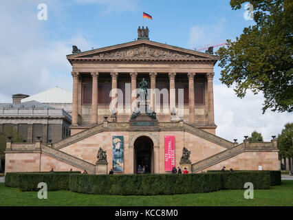 Berlin, Deutschland - ca. September, 2017: Die Alte Nationalgalerie Museum (Alte Nationalgalerie) auf der Museumsinsel in Berlin, Deutschland Stockfoto