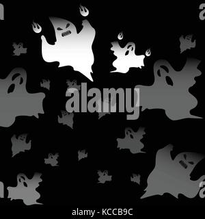 Erstellt halloween wütende Geister Abstract Background, Vektor Stock Vektor