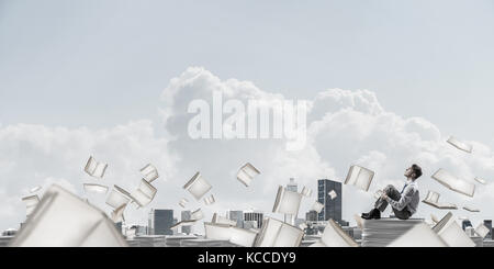 Studie der erfolgreiche Geschäftsmann zu werden. Stockfoto