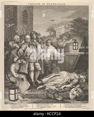 Grausamkeit in Perfektion (die vier Phasen der Grausamkeit), William Hogarth, 1. Februar 1751 Stockfoto