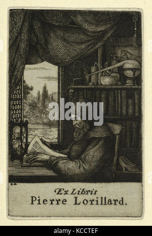 Zeichnungen und Drucke, Drucken, Ex Libris Pierre Lorillard, Künstler, Ernest Haskell, Amerikanische, Woodstock, Connecticut 1876 - 1925 West Stockfoto