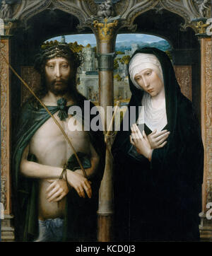 Christus gekrönt mit Dornen (Ecce Homo), und die Trauer Jungfrau, Adriaen Isenbrant, Ca. 1530 - 40 Stockfoto