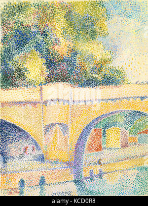 Le Pont Neuf, Ca. 1912-14, Aquarell und Gouache auf Creme webte Papier, oberen Rand von Notebook zerrissen, 9 13/16 x 7 1/2 in. (25 x Stockfoto