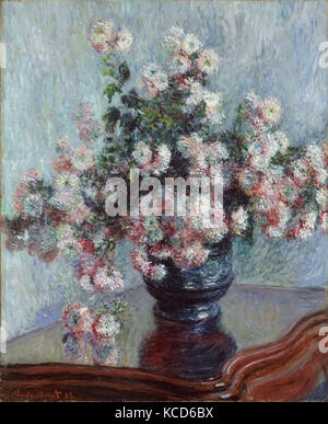 Chrysanthemen, 1882, Öl auf Leinwand, 39 1/2 x 32 1/4 in. (100,3 x 81,9 cm), Gemälde, Claude Monet (Französisch, Paris 1840 - 1926 Stockfoto