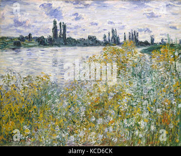 In der Nähe von Île aux Fleurs Vétheuil, 1880, Öl auf Leinwand, 26 x 32 in. (66 x 81,3 cm), Gemälde, Claude Monet (Französisch, Paris 1840 - 1926 Stockfoto