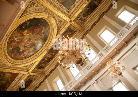 Die rubens Decke im Festsaal am Bankett- Haus, Palast von Whitehall, London Stockfoto