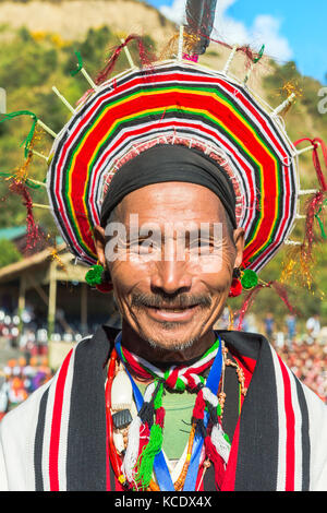 Stämme Männer in der Hornbill Festival, Kohima, Nagaland, India Stockfoto