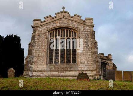 Östlich vor der St. Wilfrid's Church, North Muskham, Nottinghamshire, England, Großbritannien Stockfoto