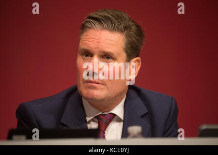 Shadow Staatssekretär für die Europäische Union zu verlassen, Keir Starmer, an der Konferenz der Labour Party in Brighton Stockfoto