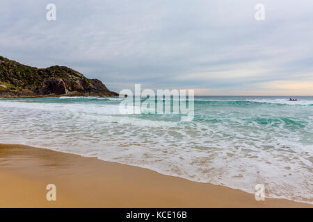 Boomerang Beach in Pacific Palms in der Mitte der Nordküste von New South Wales, Australien Stockfoto