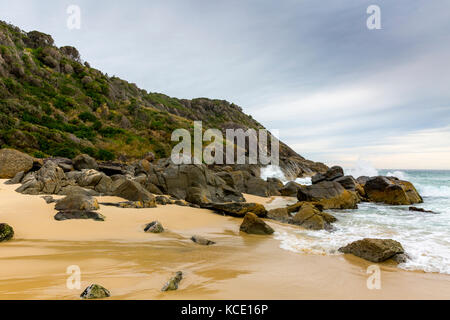 Boomerang Beach in Pacific Palms in der Mitte der Nordküste von New South Wales, Australien Stockfoto