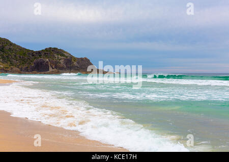 Boomerang Beach in Pacific Palms in der Mitte der Nordküste von New South Wales, Australien Stockfoto